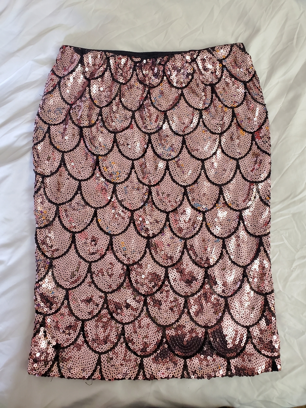 2000s Sequin Scallop Mermaid Bodycon Skirt Juniors M Mall Fashion